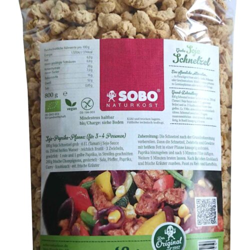 SOBO Naturkost - Soja-Geschnetzeltes, grob, 800g